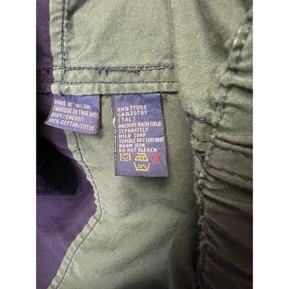 Vintage Tommy Hilfiger Men's Full Zip Jacket Stripe Crest Logo 100% Cotton Small - Picture 9 of 16